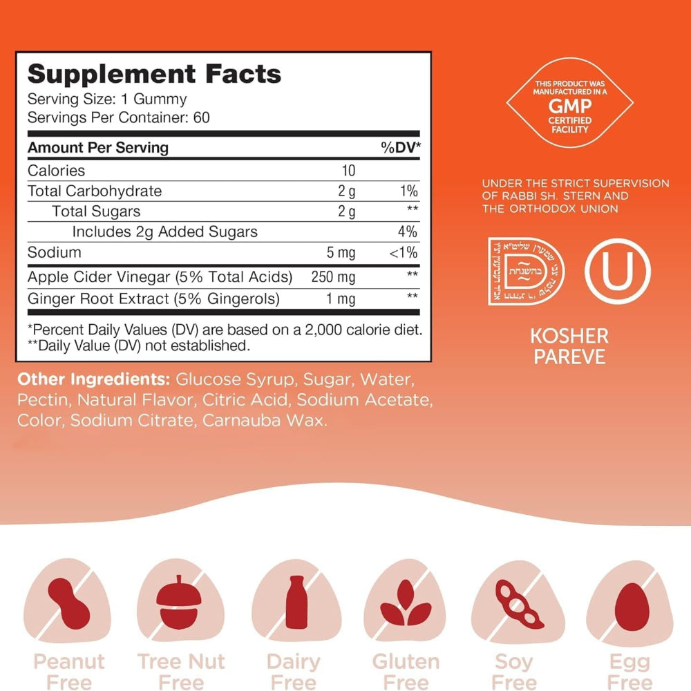 Zahler Chapter Six Apple Cider Vinegar Gummies, Apple, 60 Gummies