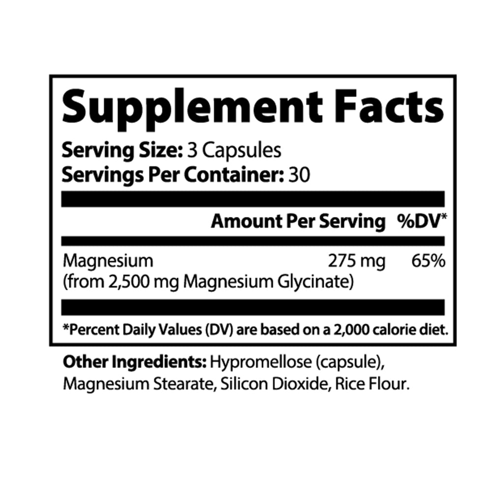 Seaknhp Magnesium Glycinate 90 caps Supports normal blood pressure