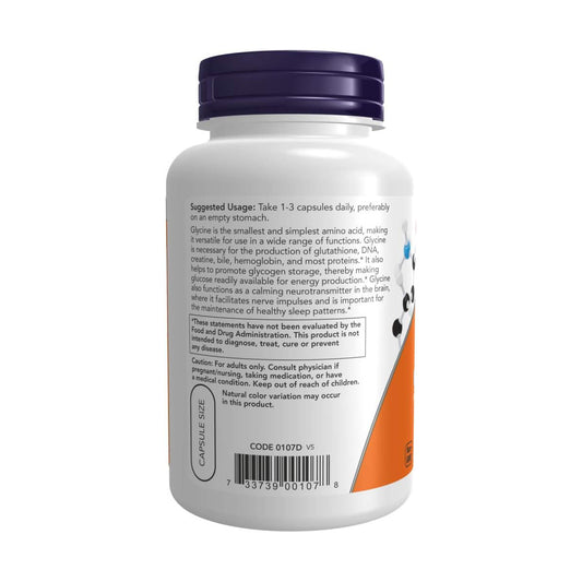 NOW FOODS Glycine, 100 Count