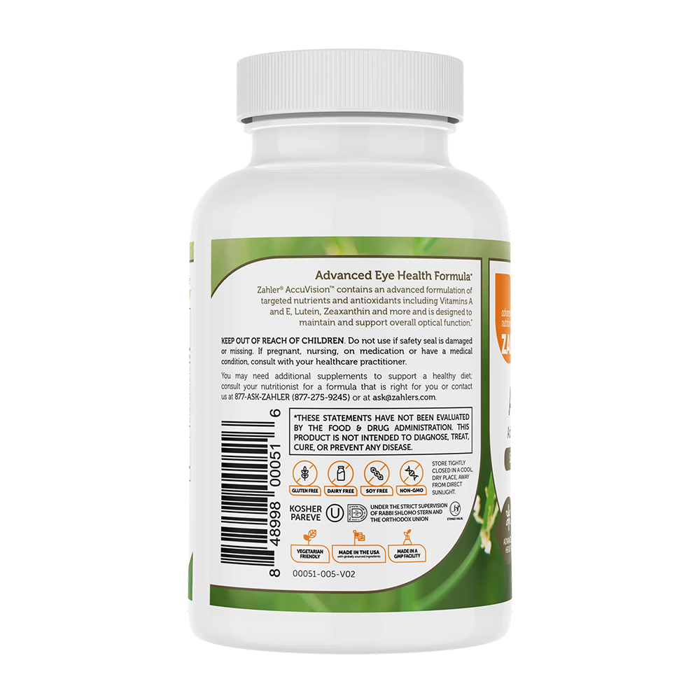 Zahler AccuVision, Advanced Eye Health Formula, 30 Capsules