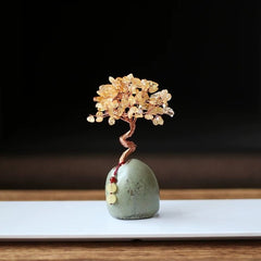 Natural Citrine Money Tree – Crystal Bonsai for Desk, Office & Tea Table