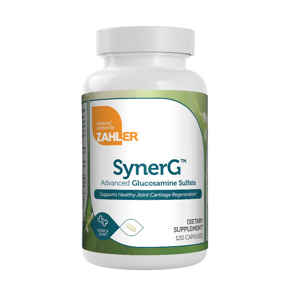 Zahler SynerG (120 capsules) Advanced Glucosamine Formula Support healthy joint cartilage regeneration