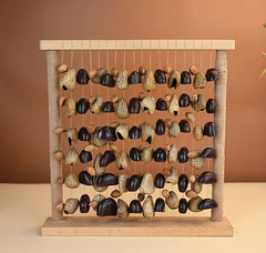 Healing Forest Nut Shell Rattle & Wind Chime – Indonesian Black Fruit, Sound Therapy Instrument