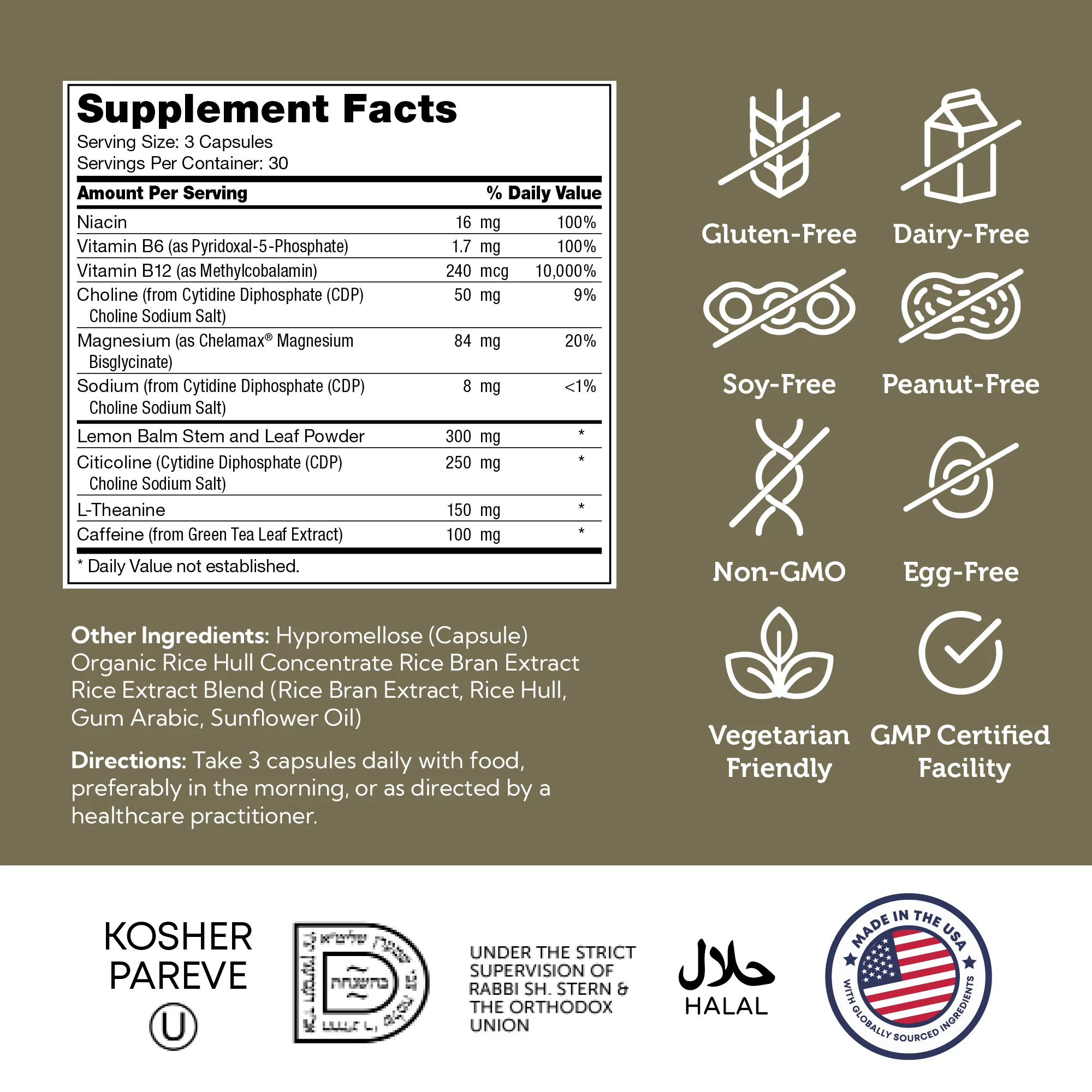 Zahler's TeenFocus Healthy and Active Brain 90 Capsules