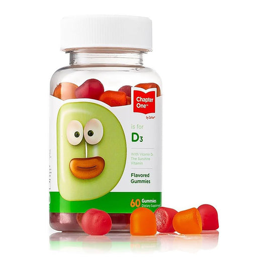 Zahler - Chapter One Vitamin D3 1000 IU Gummies for Kids & Adults (60 Count) - Certified Kosher