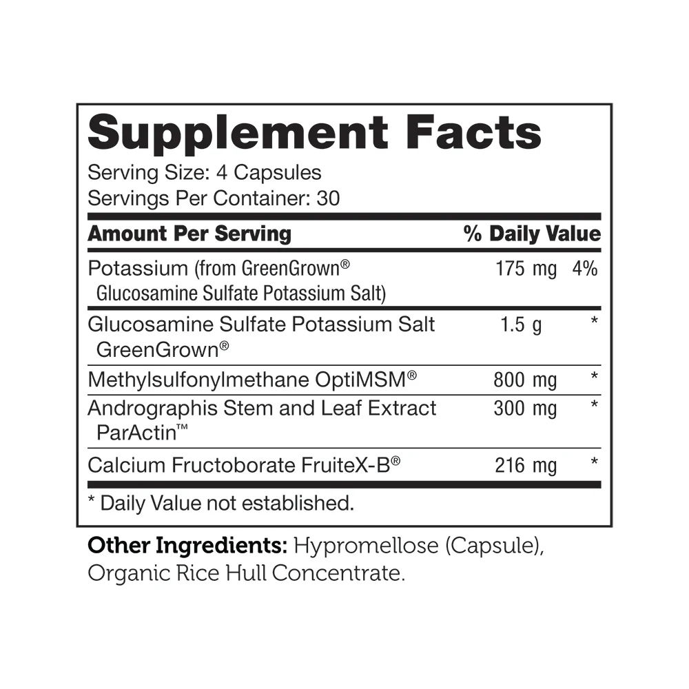 Zahler SynerG (120 capsules) Advanced Glucosamine Formula Support healthy joint cartilage regeneration