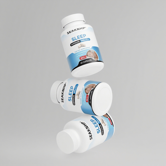 Seaknhp Supplement Melatonin 10 mg - 60 Capsules - Support Healthy Sleep and Relaxtion