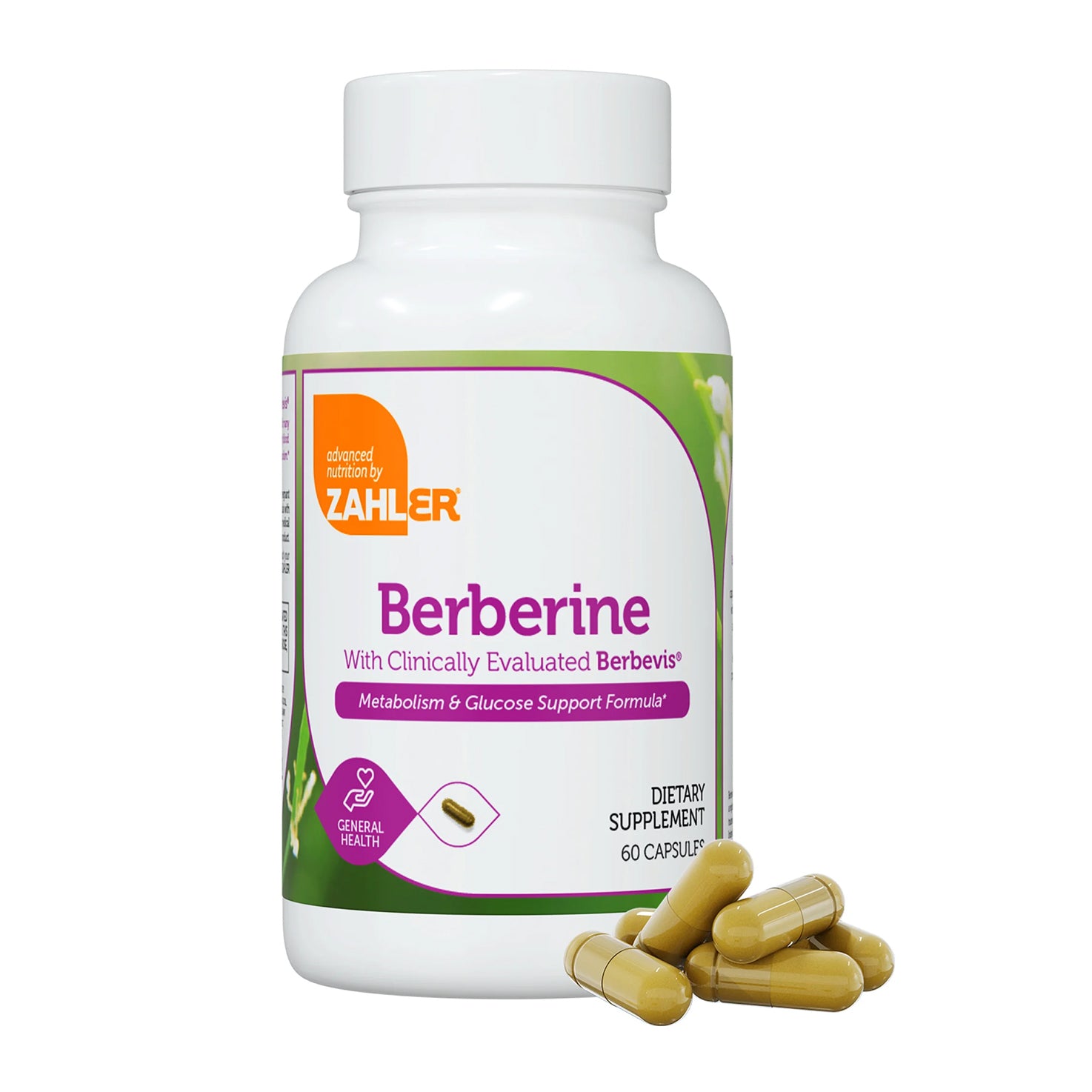 Zahler Berberine with Clinically Evaluated Berbevis , 60 Capsules