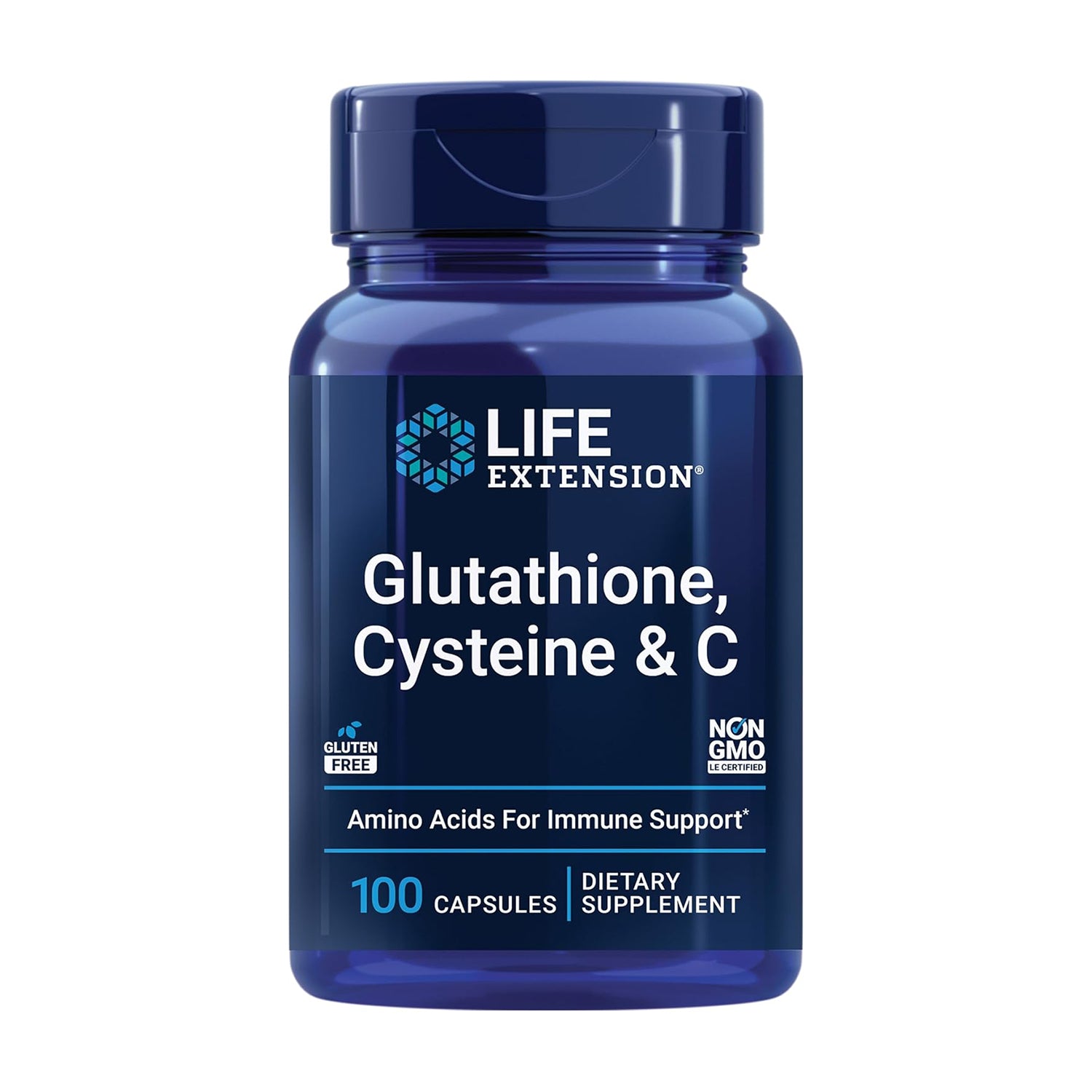 Life Extension Glutathione, Cysteine & C, 500 mg of Vitamin C, Powerful antioxidant Supplement to Support Liver Health,100 Capsules