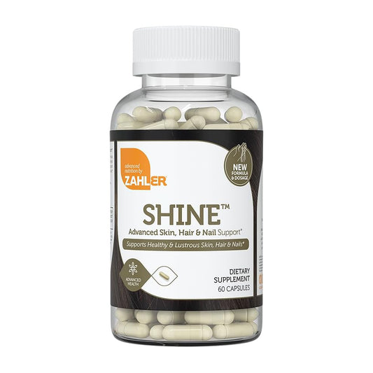 Zahler Shine Hair Skin and Nails Vitamins for Women & Men - Multivitamin for Hair Growth, Stronger Nails and Skin Health (60 Capsules)