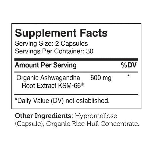 Zahler, Ashwagandha 600, Clinically Validated Dose, Supports Mental Energy & Relaxation, 60 Capsules (300 mg per Capsule)