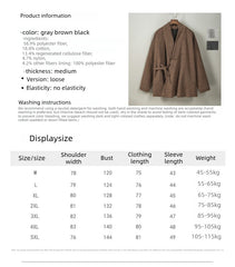 Unisex Autumn/Winter Chinese Layman's Robe – Mid-Length Loose Taoist Gown, Zen Meditation & Tea Ceremony Clothing