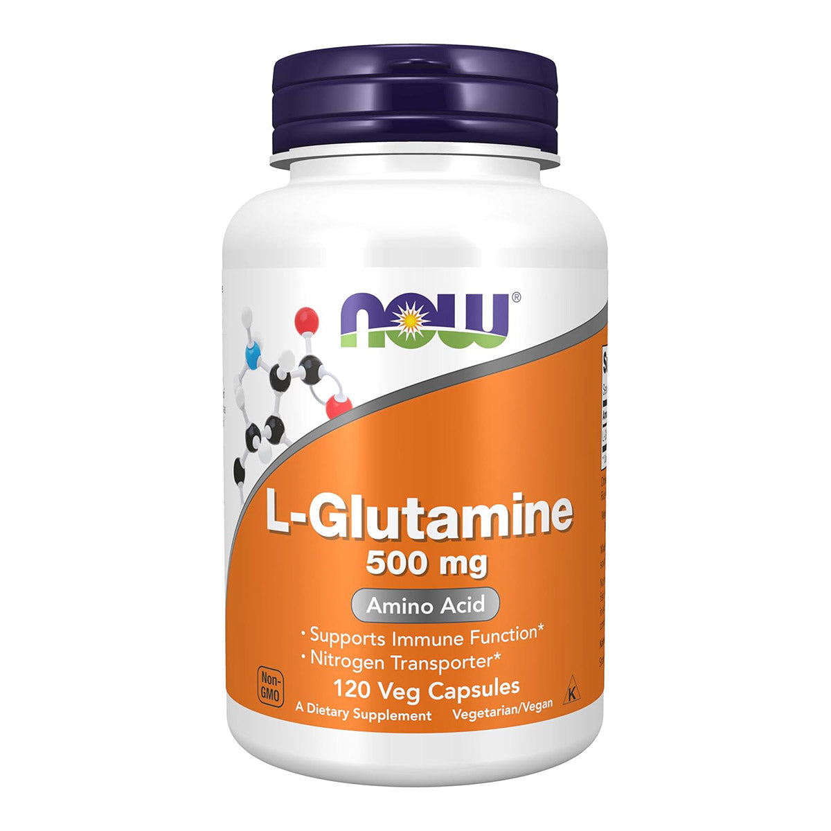 NOW Foods Supplements, L-Glutamine 500 mg, Nitrogen Transporter*, Amino Acid, 120 Veg Capsules