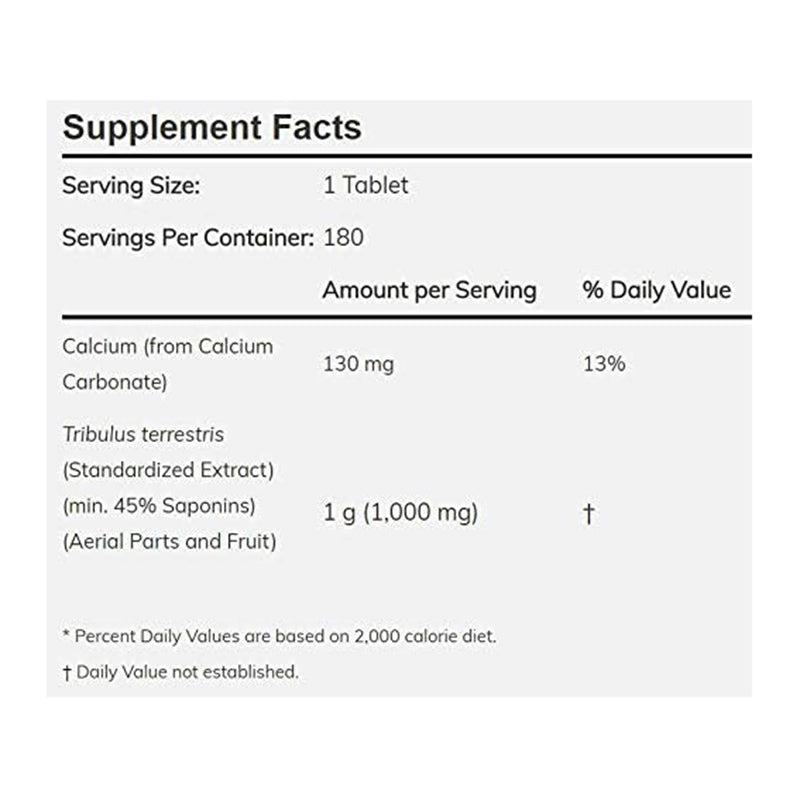 NOW Foods Sports Nutrition, Tribulus (Tribulus terrestris) 1,000 mg, Double Strength, Men's Health, 90 Tablets
