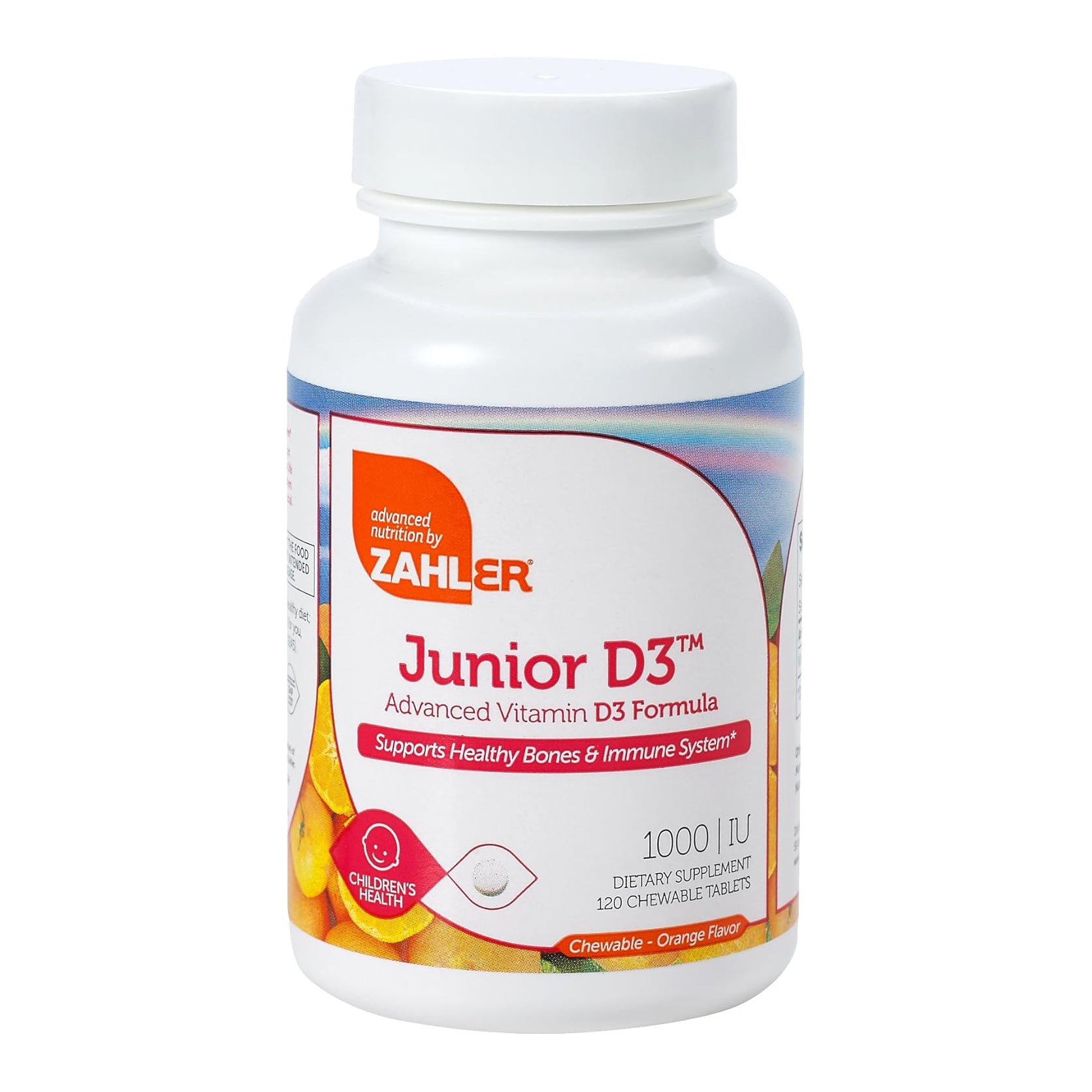 Zahler Junior D3 Chewable 1000IU, Kids Vitamin D, 240 Chewable Tablets