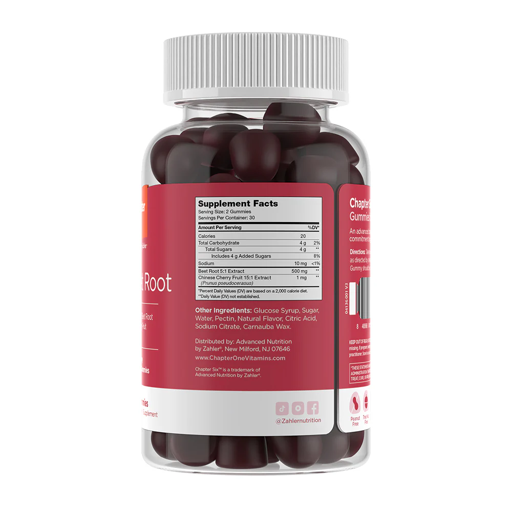 Zahler Chapter Six, Beet Root Gummies Heart Support, Dark Cherry, 60 Gummies