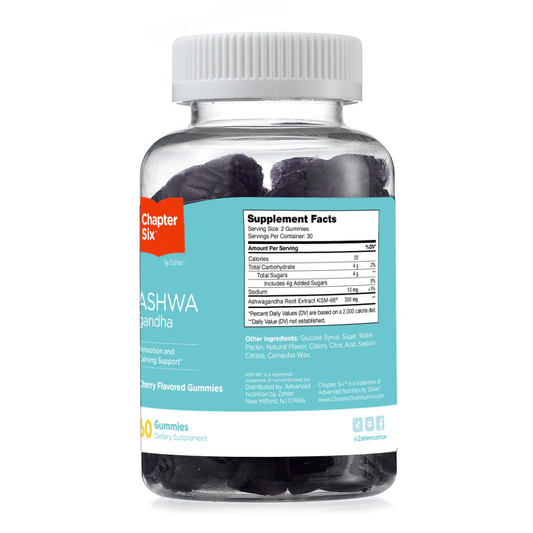 Zahler Chapter Six, Ashwagandha Gummies, Cherry, 60 Gummies (150 mg per Gummy)