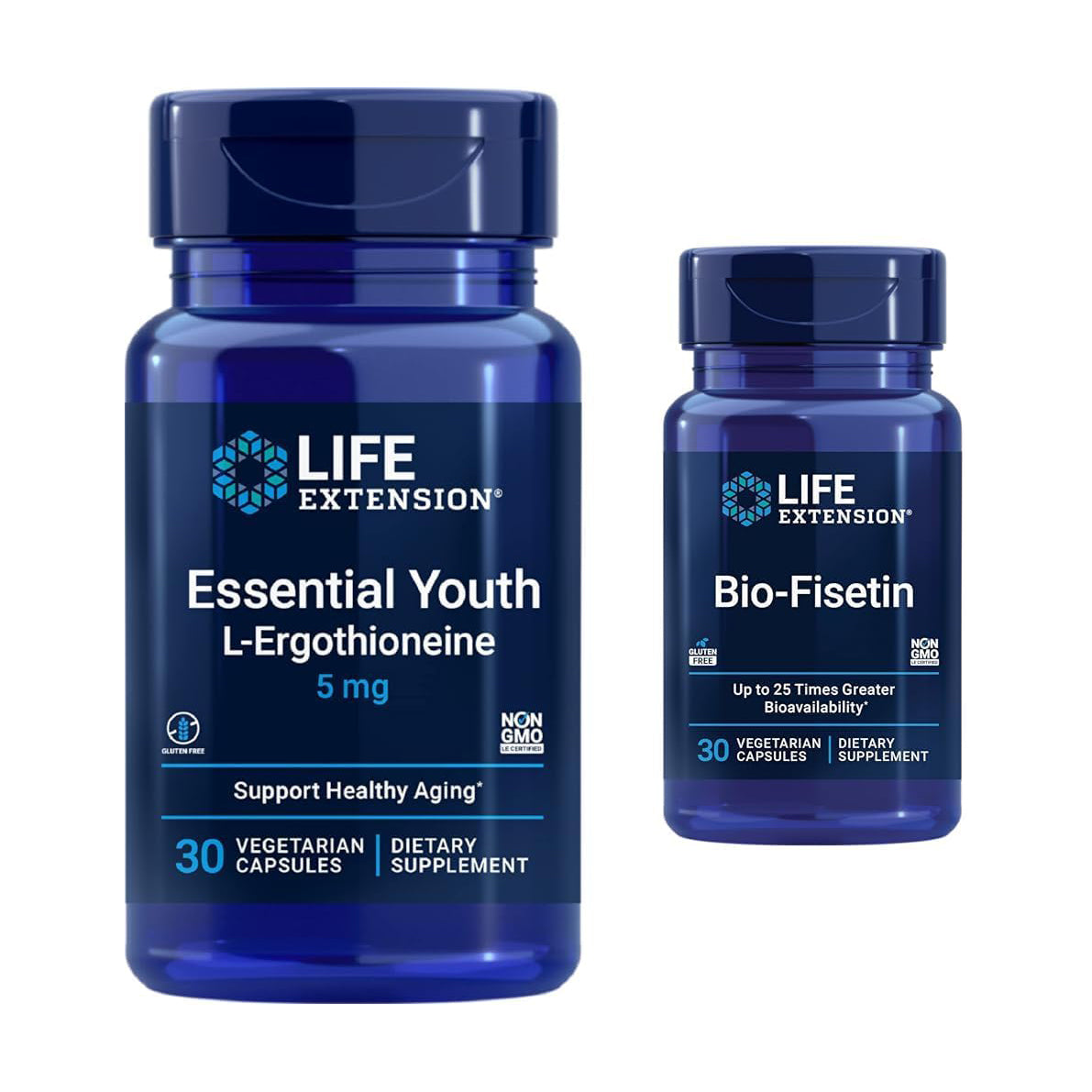 Life Extension Essential Youth L-Ergothioneine – Promotes Longevity & Healthy Aging 5 mg – 30 Vegetarian Capsules