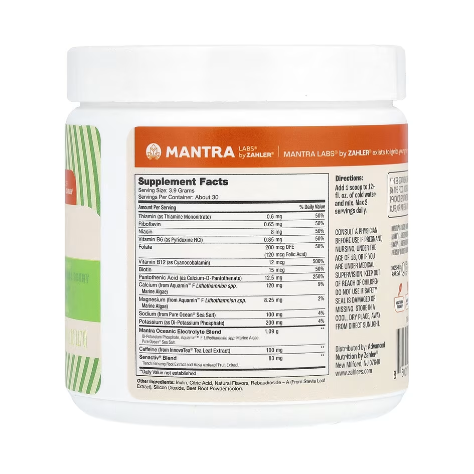 Zahler, Mantra Labs, Go, Tropical Berry, 4.1 oz (117 g)
