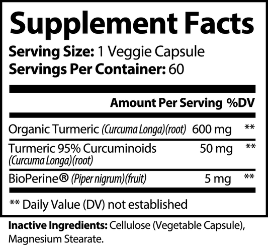 Seaknhp Supplements Turmeric With Bioperine 60 capsules Promotes digestive health