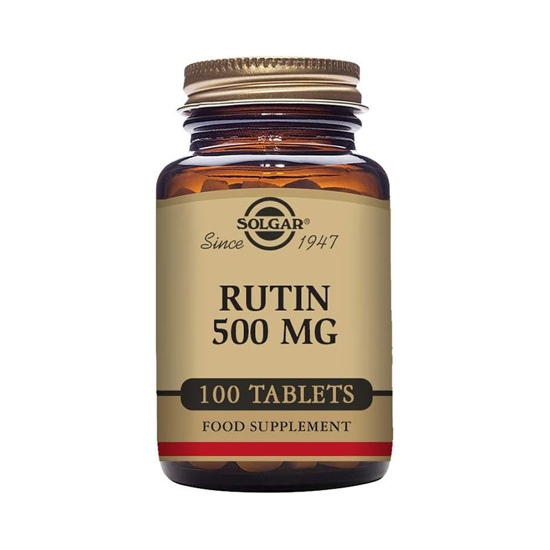 Solgar Rutin 500 mg, 100 Tablets - Antioxidant - Natural Bioflavonoid - Vegan, Gluten Free, Dairy Free, Kosher - 100 Servings