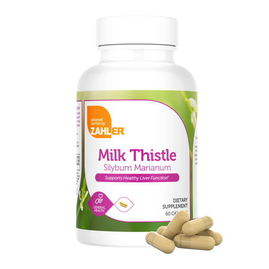 Zahler Milk Thistle Support Healthy Liver Function 60 Capsules