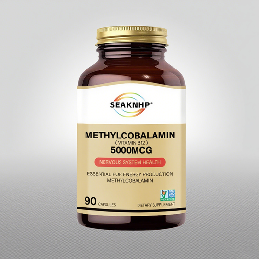 Seaknhp Methylcobalamin B Vitamin 5000mcg B12 with Folic Acid 400mcg 90 capsules