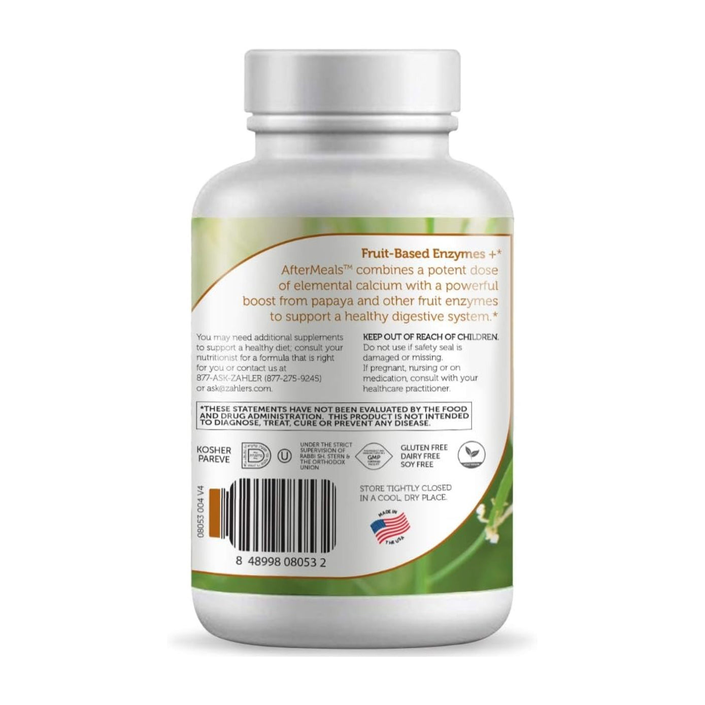 Zahler AfterMeals™, Fruit-Based Enzymes+, 100 Chewable Tablets