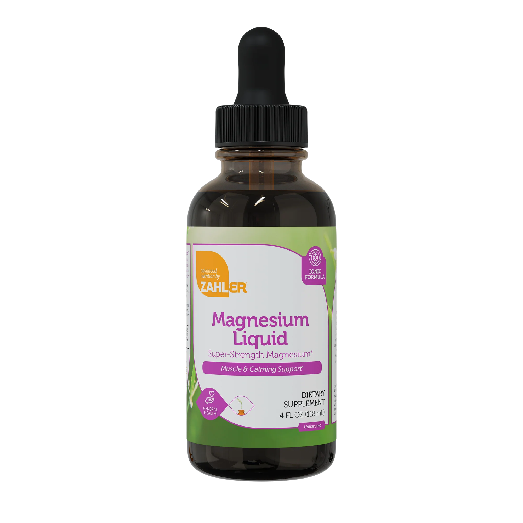 Zahler Magnesium Liquid Super-Strength Magnesium Muscle Calming Support, 4 FL OZ. Unflavored.