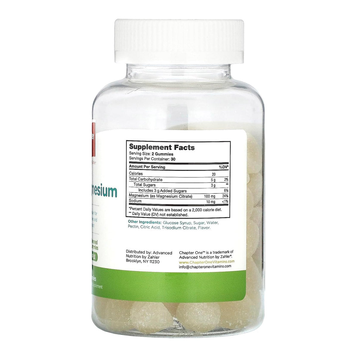 Zahler ,Chapter One Magnesium Gummies Bone and Muscle Function Supplements for Kids & Adults Kosher Apple Flavor (60)