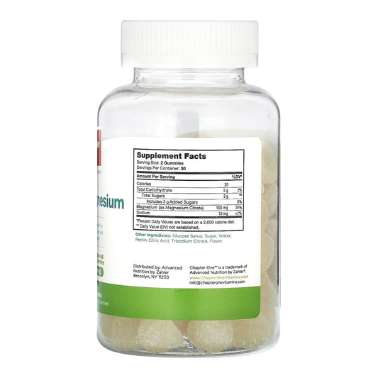 Zahler ,Chapter One Magnesium Gummies Bone and Muscle Function Supplements for Kids & Adults Kosher Apple Flavor (60)