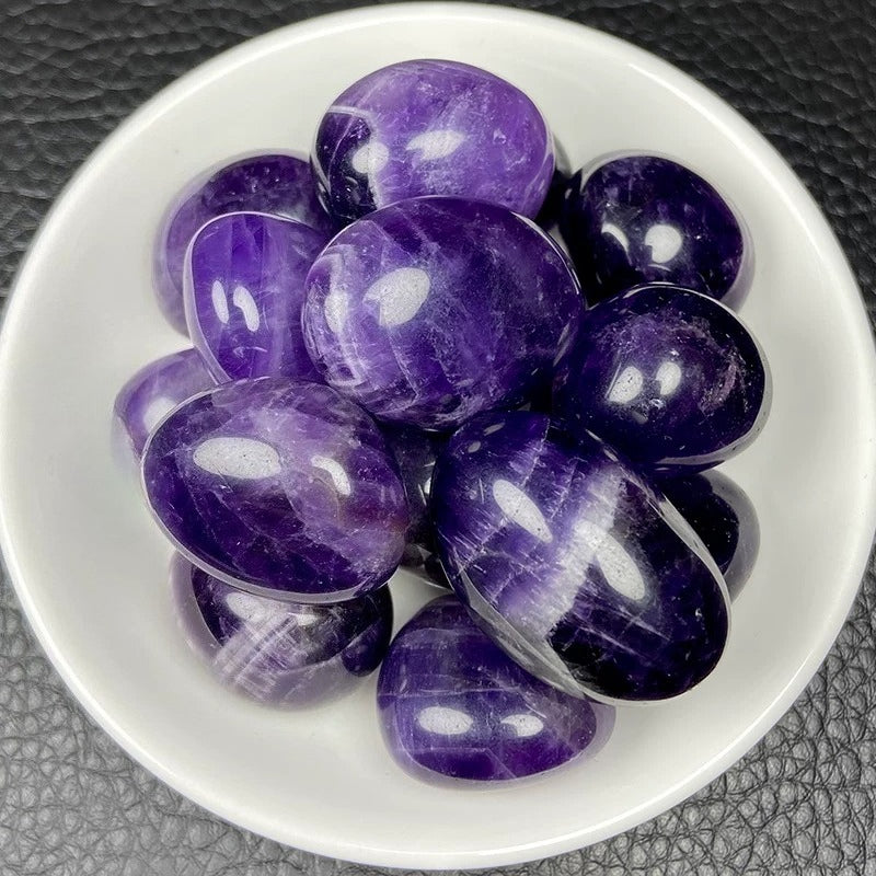 Uruguayan Amethyst Raw Crystal – Oval Purple Stone for Collection, Handheld, Pendant Making & Energy Work
