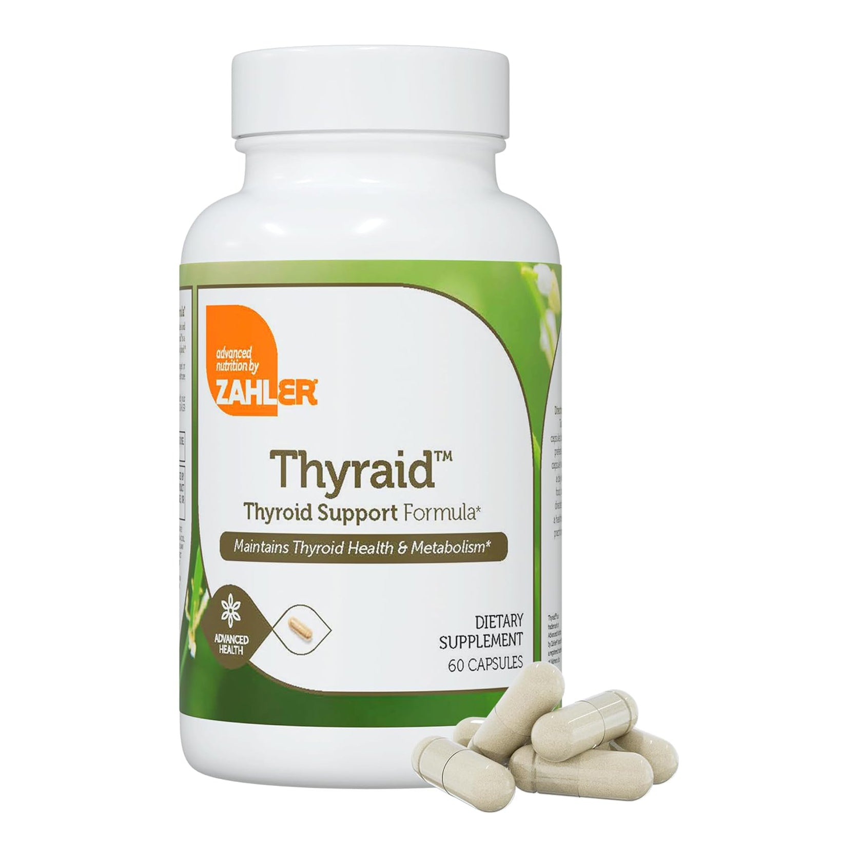 Zahler Thyraid - Thyroid Support Complex with Iodine, Zinc, L-Tyrosine, Ashwagandha, Forskholii - Pure Thyroid Support for Women and Men Thyroid Supplement (60 Capsules)