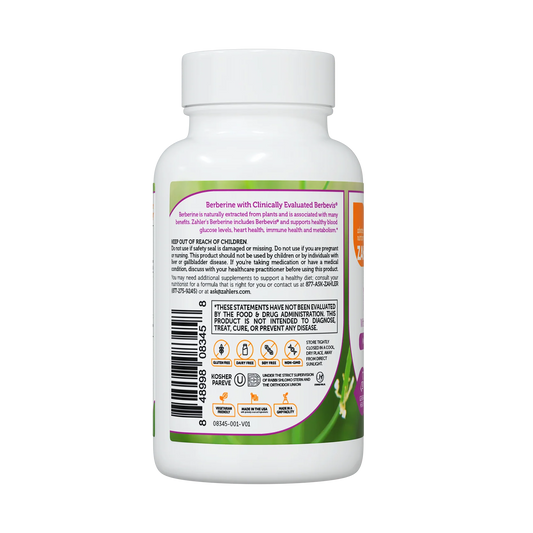 Zahler Berberine with Clinically Evaluated Berbevis , 60 Capsules