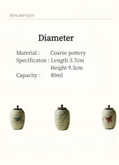 Set of 3 Mini Ceramic Tea Canisters – Airtight Storage Jars, Portable Small Tea Caddies for Loose Leaf