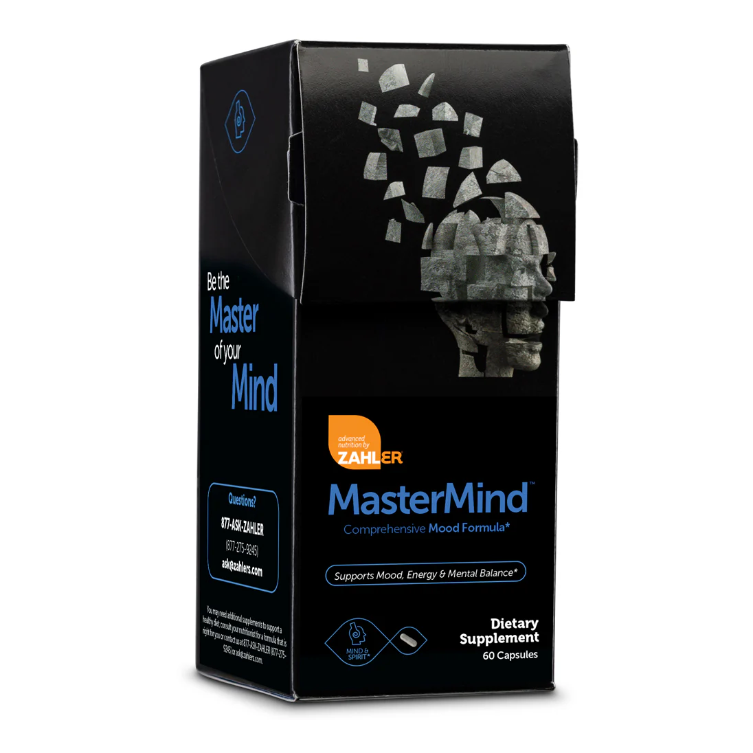 Zahler Mastermind, Comprehensive Mood Formula, Supports Mood Relaxation and Mental Balance, 60 Capsules