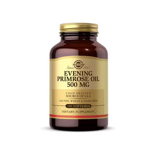 Solgar Evening Primrose Oil 500 mg, 180 Softgels - Promotes Healthy Skin & Cardiovascular Health