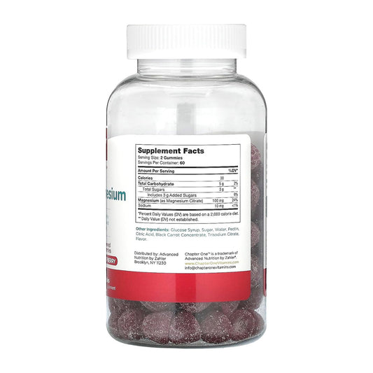 Zahler Chapter One Magnesium Gummies, Great Tasting Magnesium for Kids, Calm Kids Magnesium, Magnesium Gummies for Women and Men, Certified Kosher, (120 Flavored Gummies)