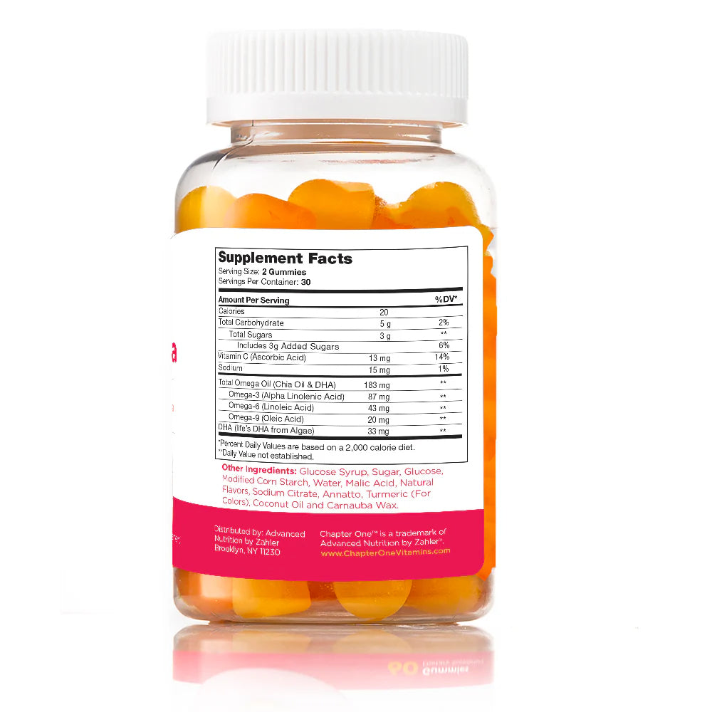 Zahler - Chapter One Omega 3 Gummies for Kids (60 Count) - No Fish Oil, Kosher, with Omega 3-6-9, EPA & DHA