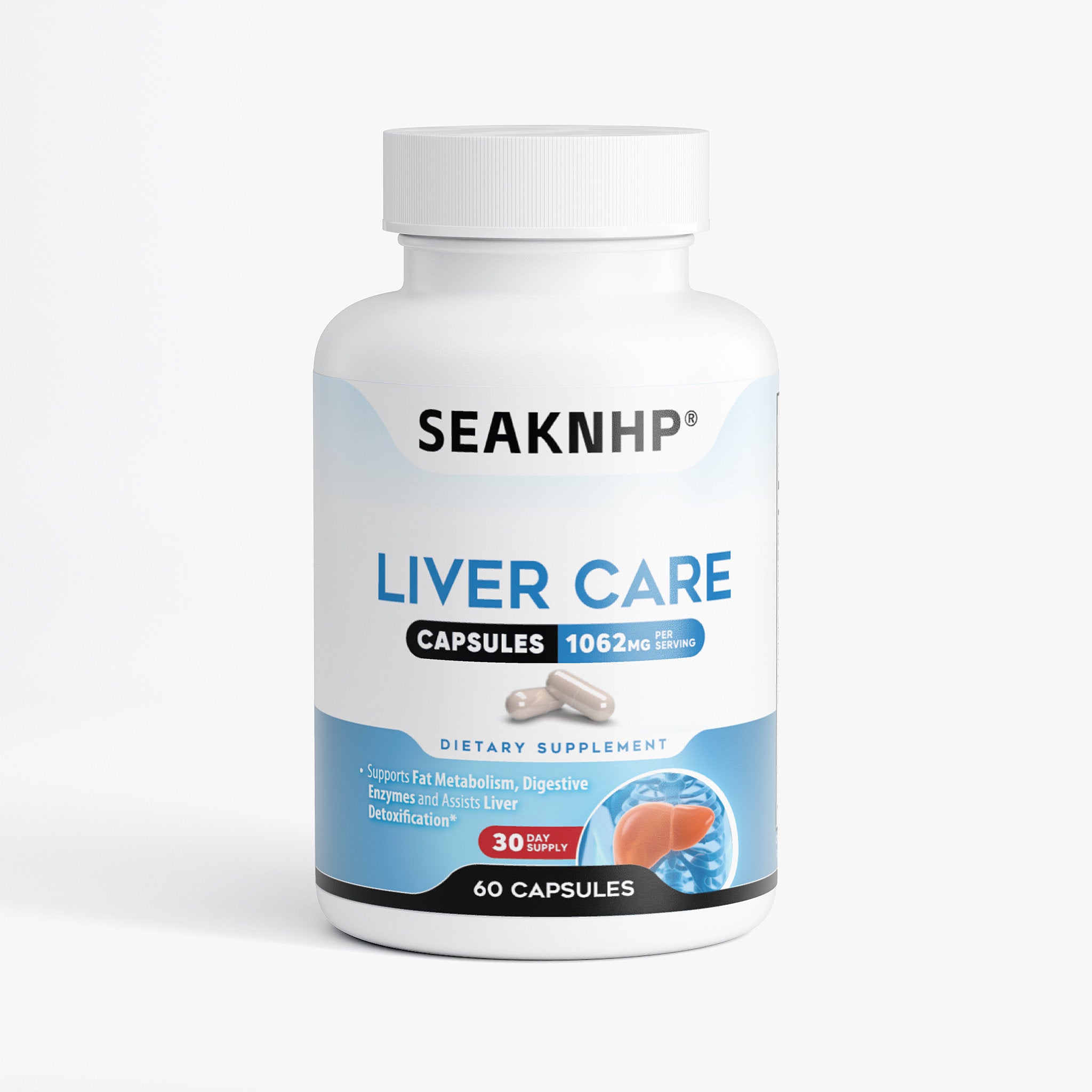 Seaknhp Suppplement Liver Support Supplement Enhances memory and cognition 60 Capsules
