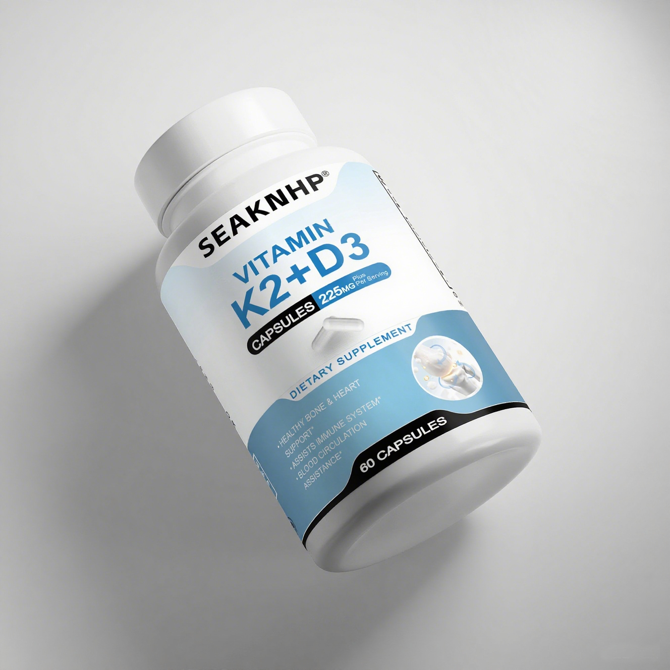 60 caps Vitamin D3+K2 Bone & Heart Support