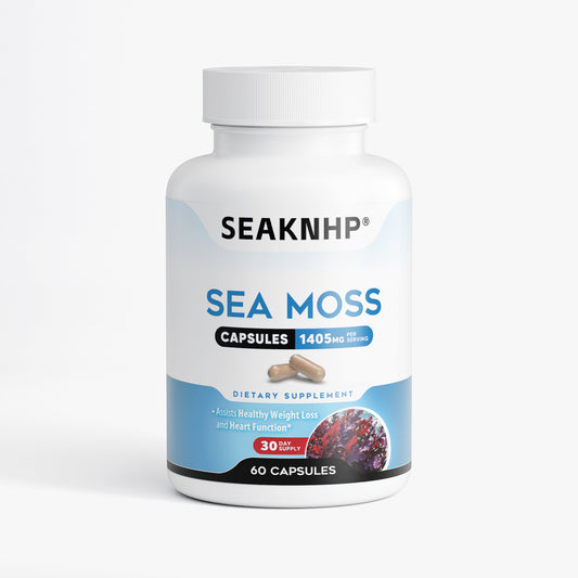 Seaknhp Sea Moss Supplement 60 Caps – Circulatory & Lymphatic System Cleanse + Iodine Boost